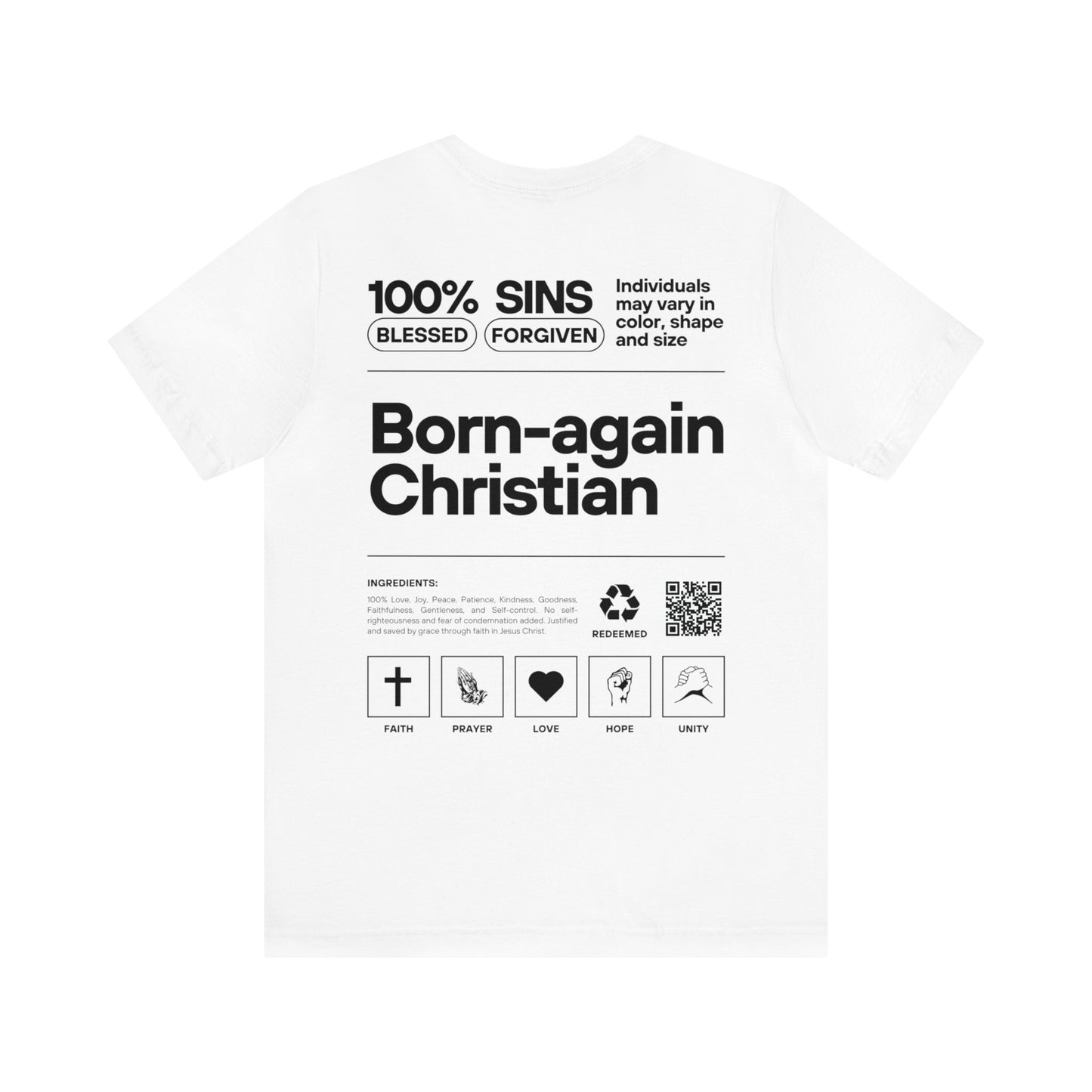 Born-Again Christian - Back Design Christian T-shirt