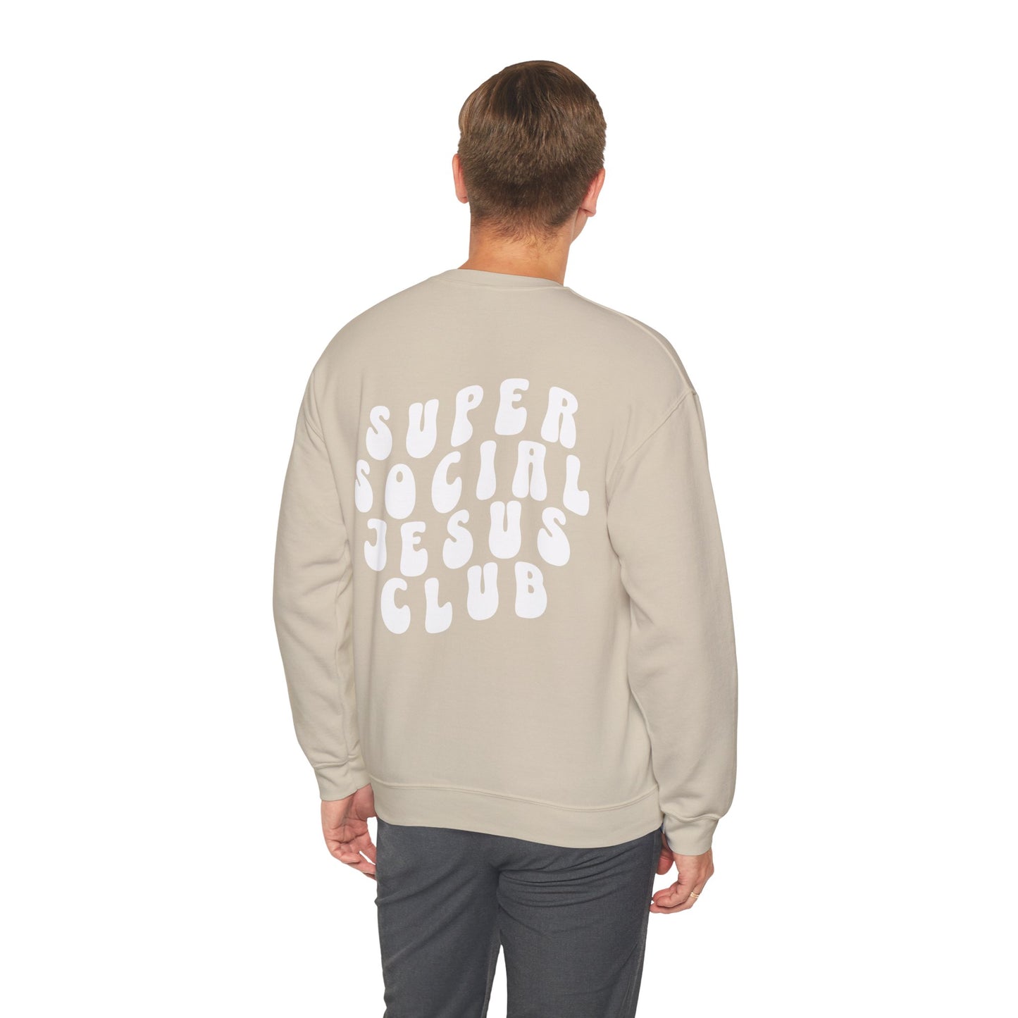 Super Social Jesus Club - Back Design Christian Sweatshirt