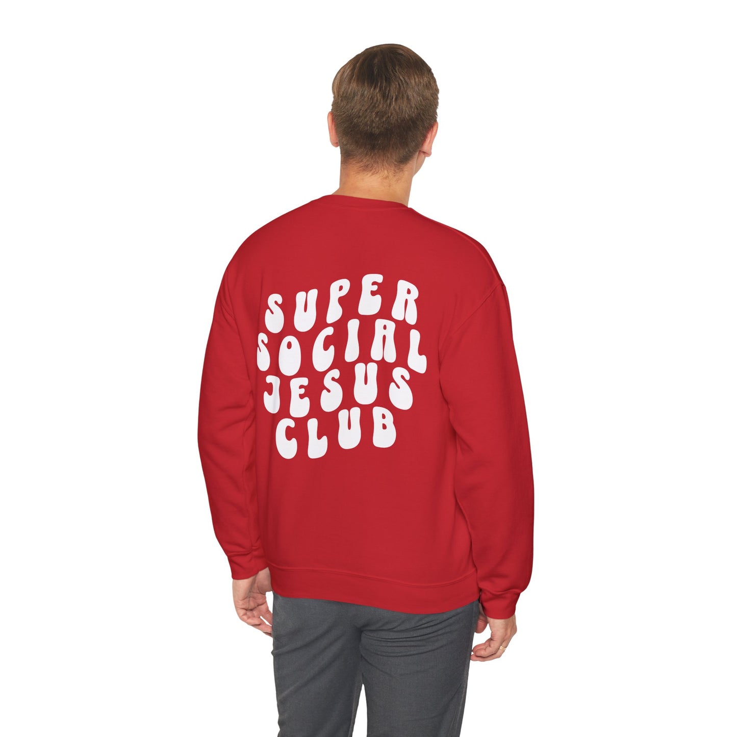 Super Social Jesus Club - Back Design Christian Sweatshirt