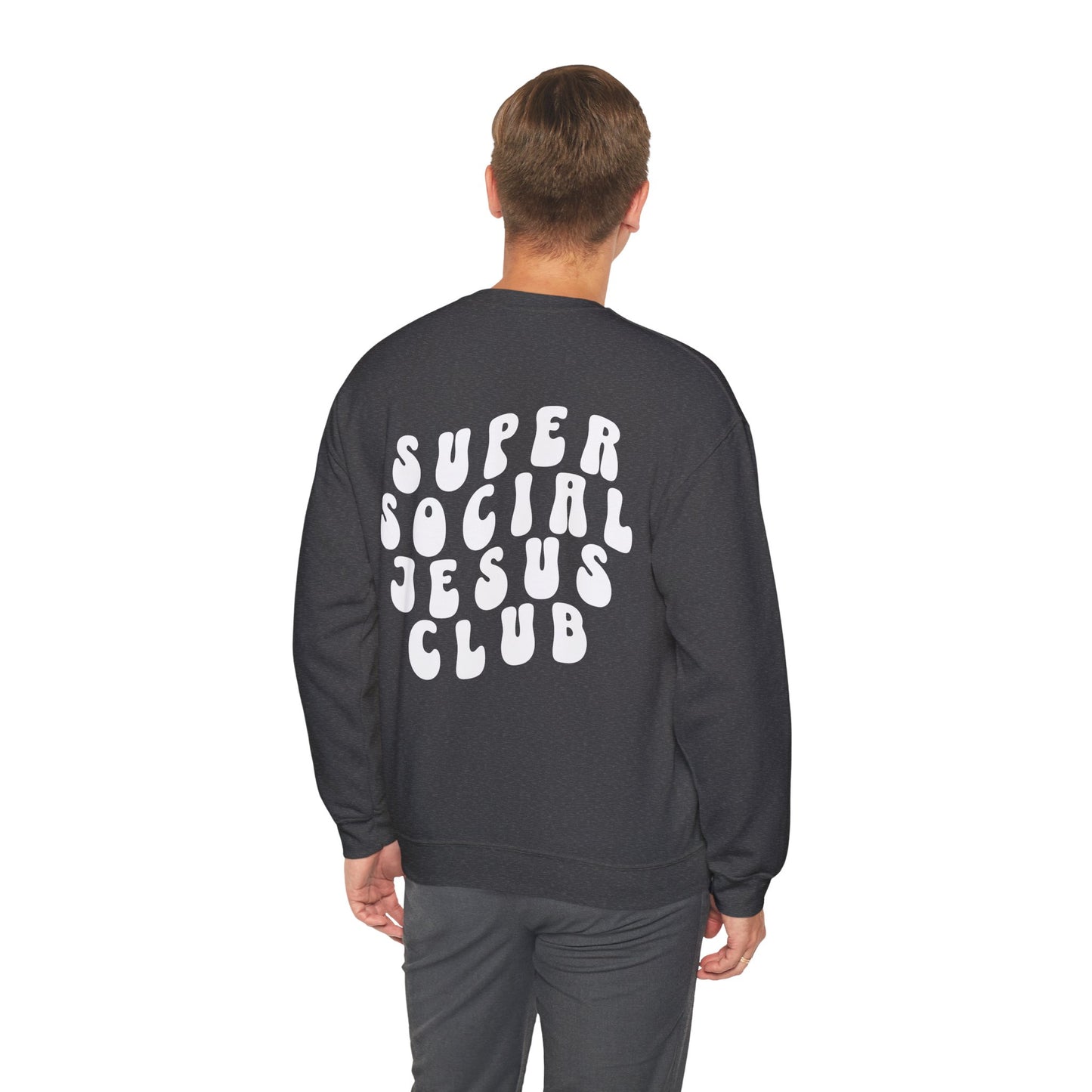 Super Social Jesus Club - Back Design Christian Sweatshirt