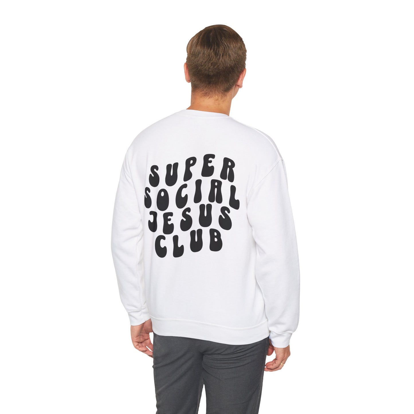 Super Social Jesus Club - Back Design Christian Sweatshirt