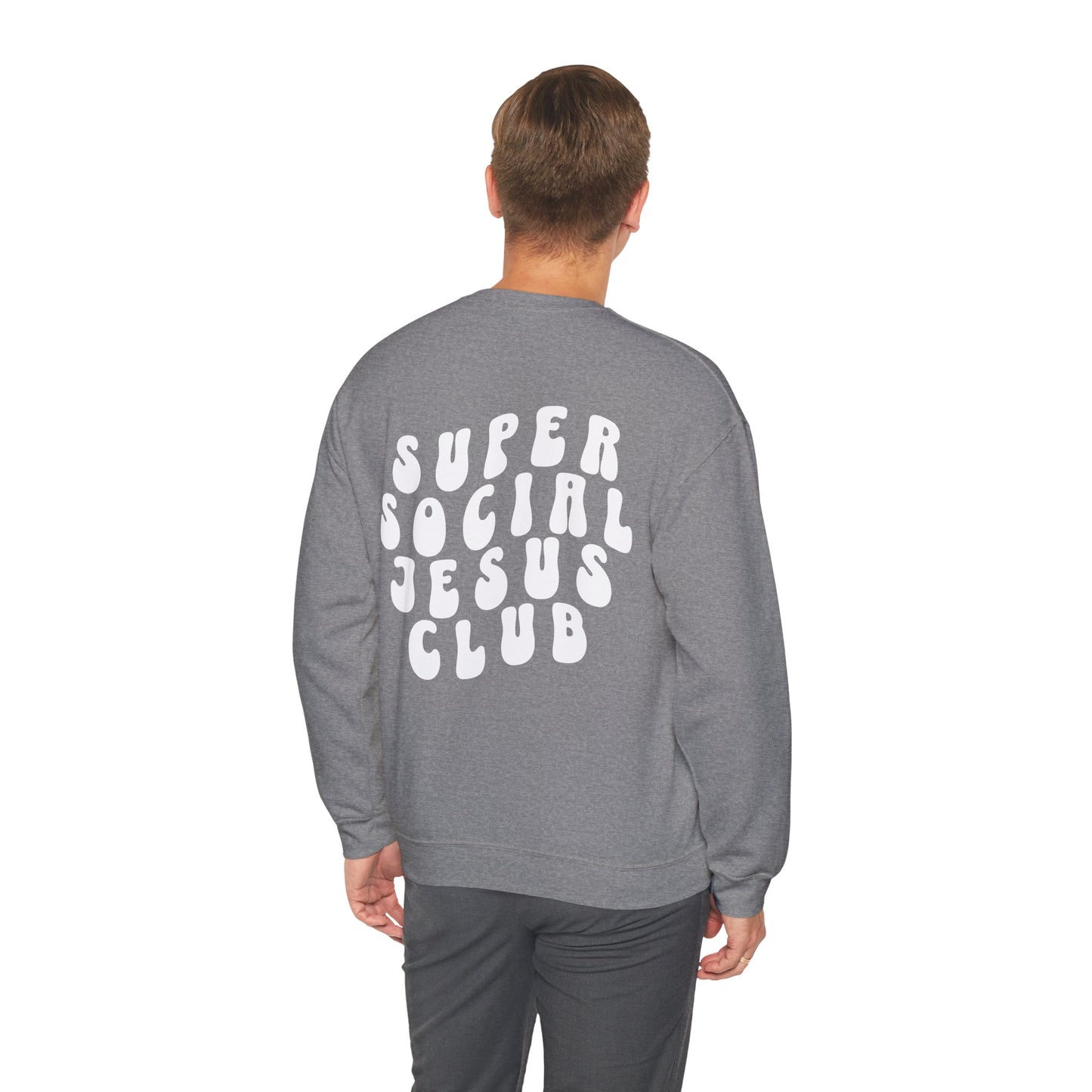 Super Social Jesus Club - Back Design Christian Sweatshirt