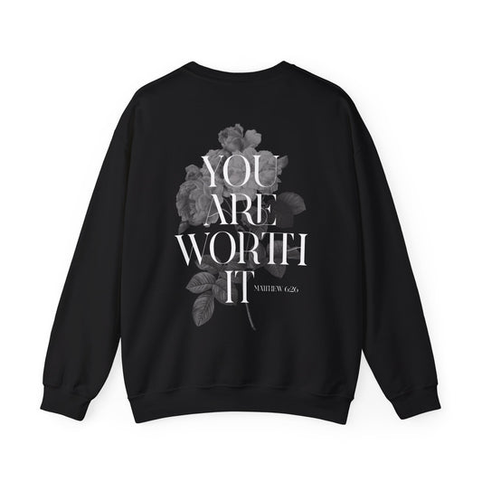 You Are Worth It - Back Design Christian Sweatshirt