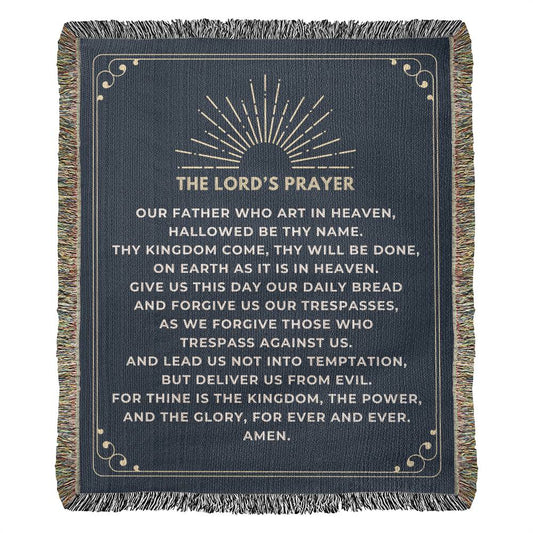 The Lord's Prayer - Christian Woven Throw Blanket